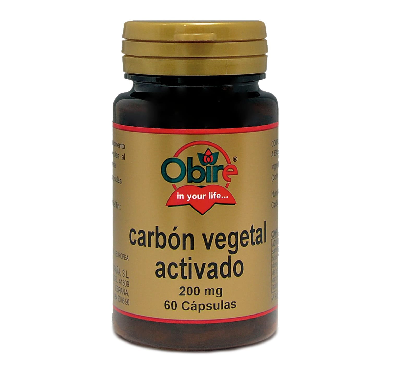 Carbón vegetal activado 200 mg