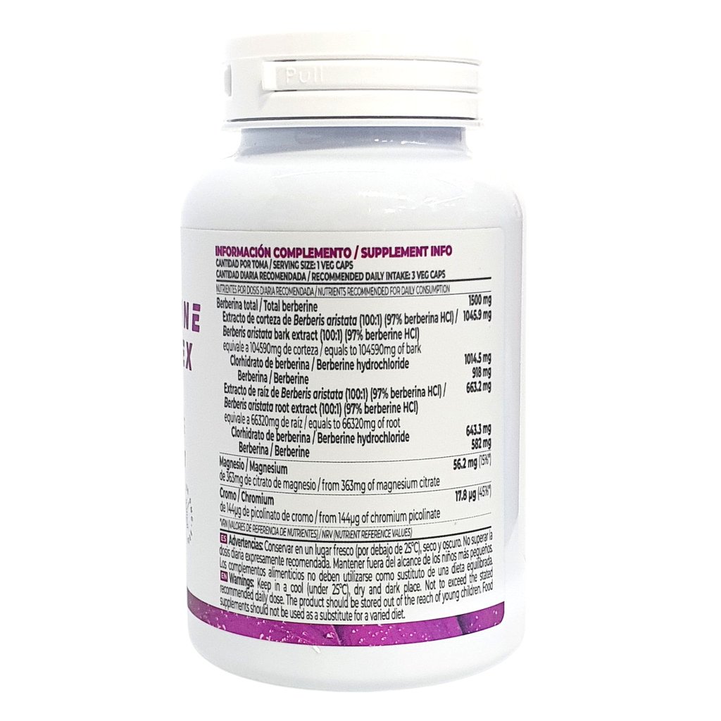 Berberina complex 500mg 120 caps vegetales HSN Beneficios