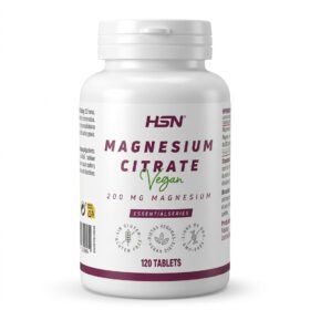 Bote de Citrato de Magnesio HSN 200mg suplemento vegano de alta biodisponibilidad