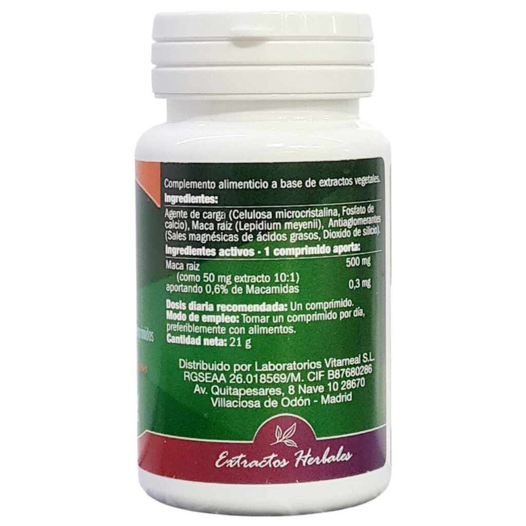 Maca negra 500mg comprimidos NaturBite - Imagen 2