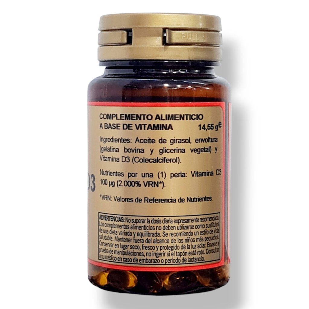 Vitamina D3 Obire 4.000 UI 50 perlas - Imagen 2