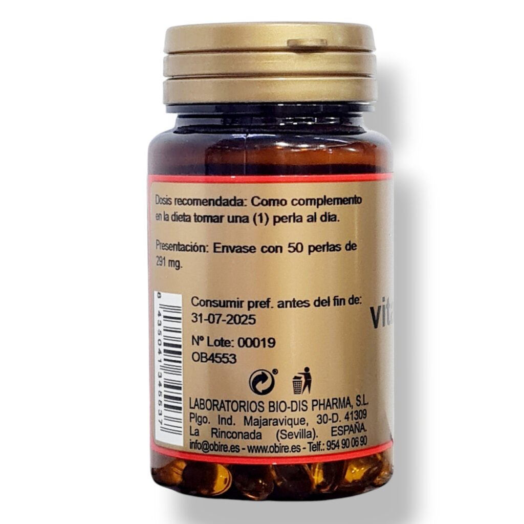 Vitamina D3 Obire 4.000 UI 50 perlas - Imagen 3