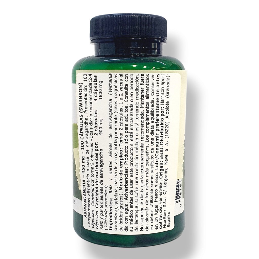 Ashwagandha 450 mg 100 capsulas Swanson - Imagen 3