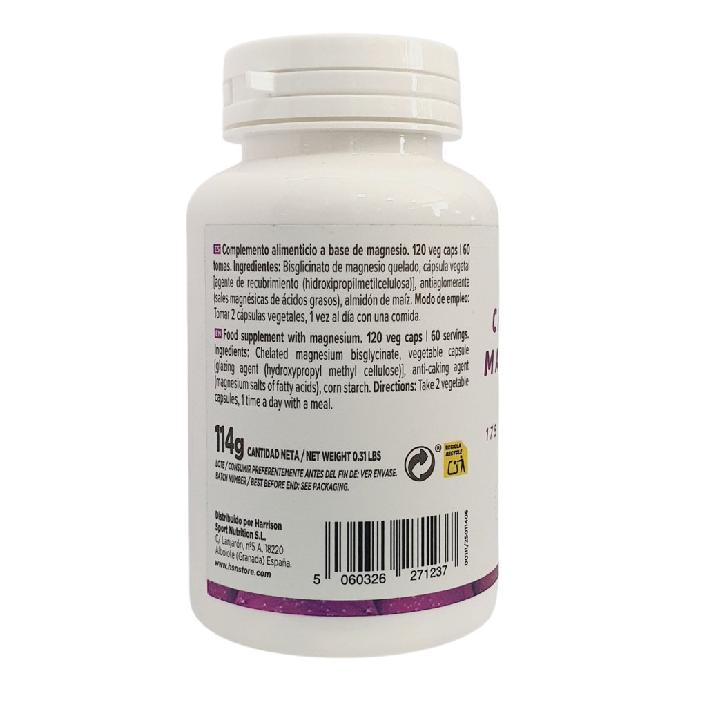 Bisglicinato de magnesio 175 mg HSN cápsulas - Imagen 2