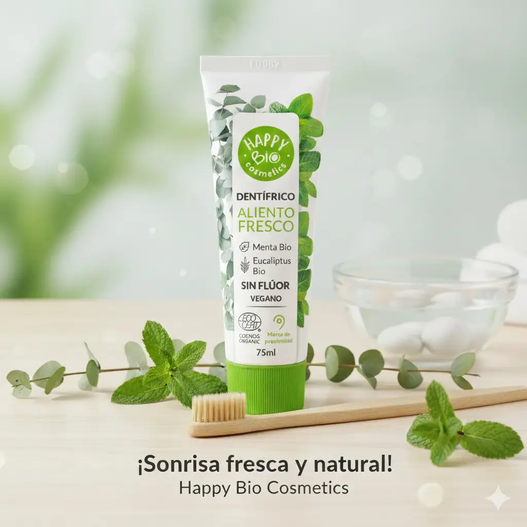 Dentífrico Sin Flúor Happy Bio Cosmetics Menta y Eucalipto