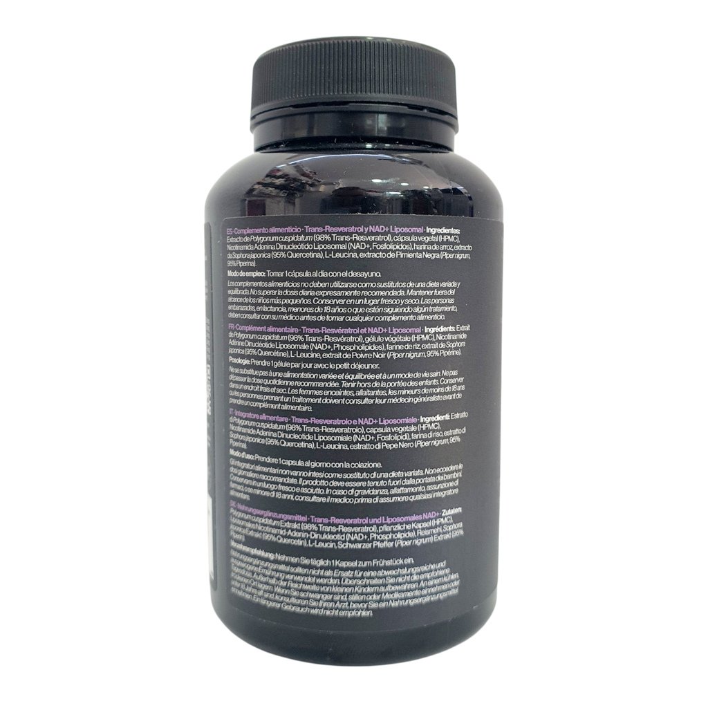 Trans-Resveratrol 500mg y NAD+ Liposomal ZEnement 90 Cáps - Imagen 3