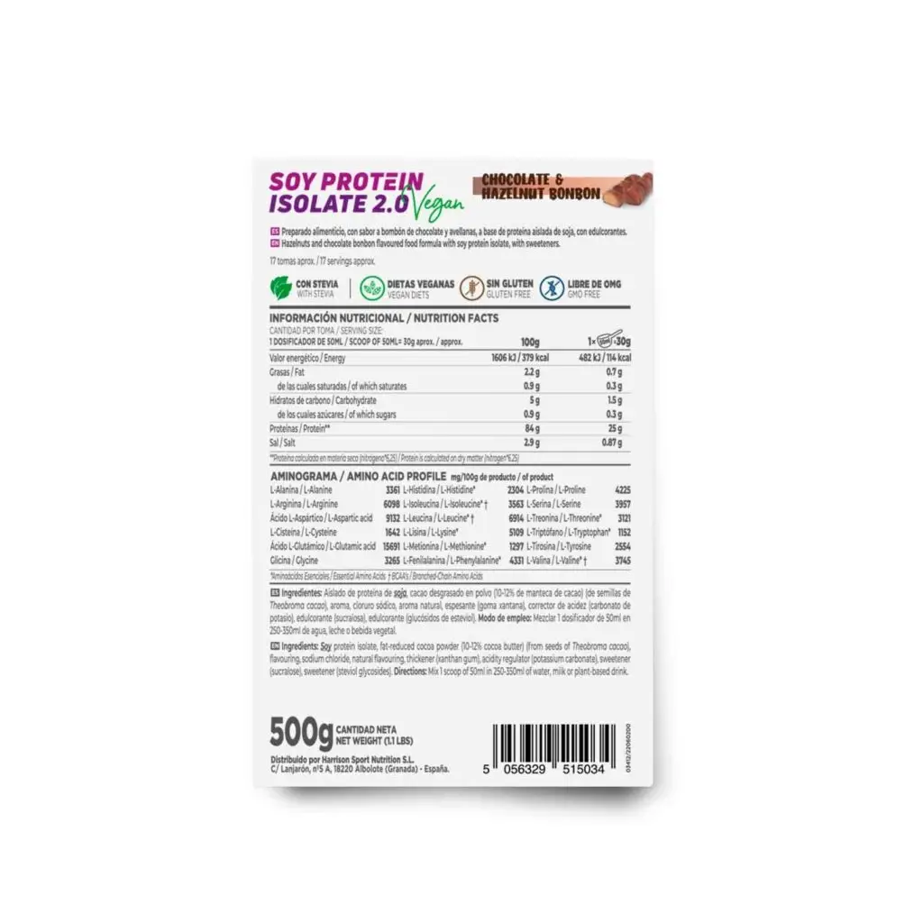 Proteína de soja aislada 2.0 | HSN 500 gr - Imagen 35