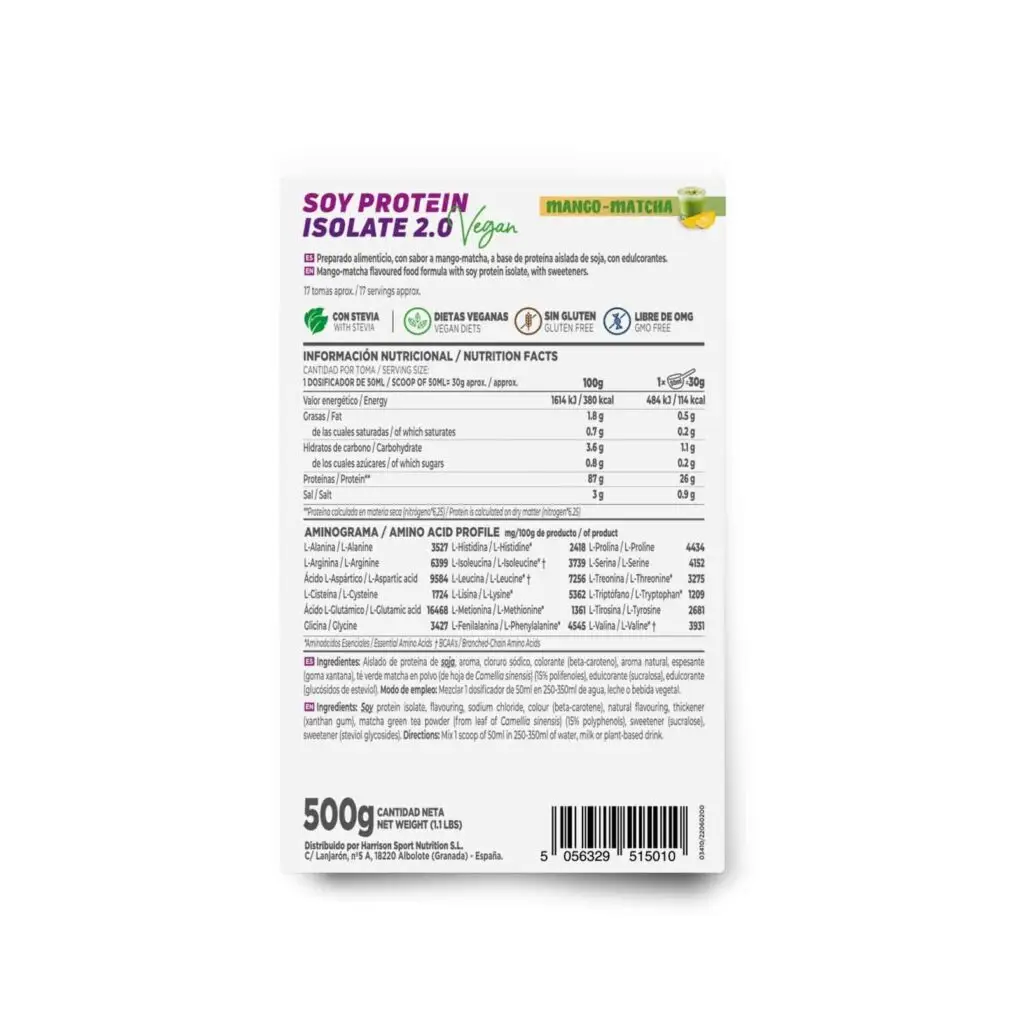 Proteína de soja aislada 2.0 | HSN 500 gr - Imagen 27