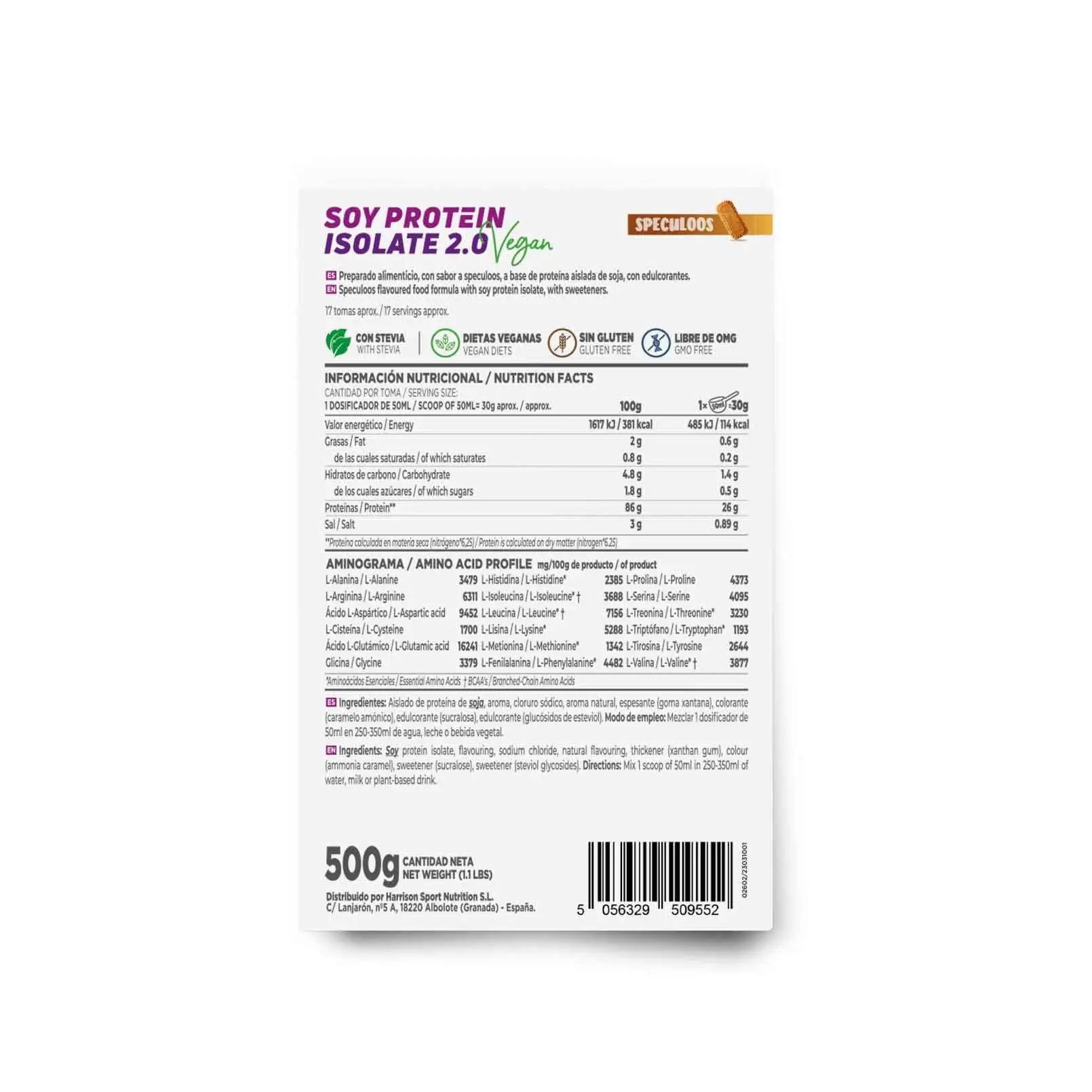 Proteína de soja aislada 2.0 | HSN 500 gr - Imagen 20