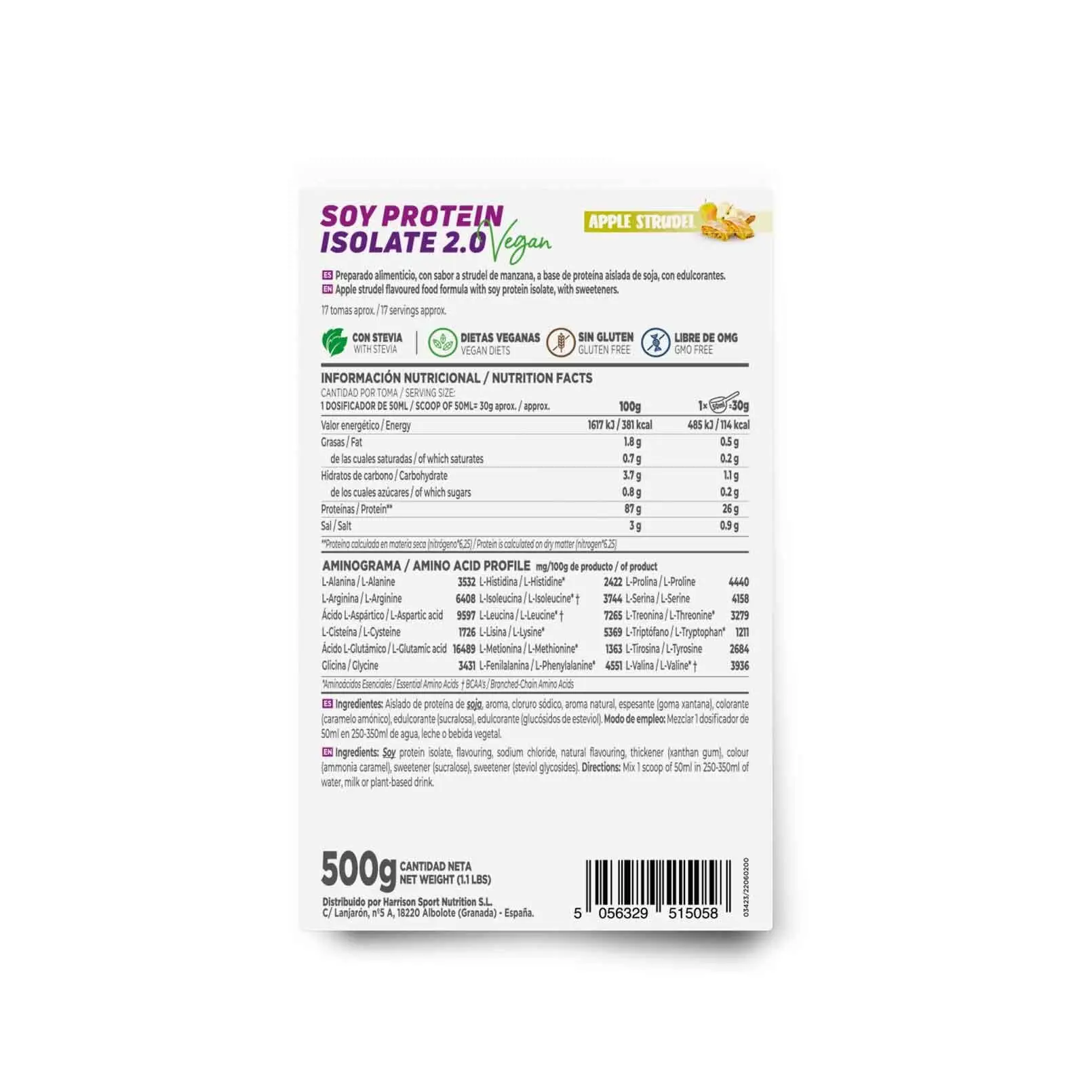 Proteína de soja aislada 2.0 | HSN 500 gr - Imagen 18