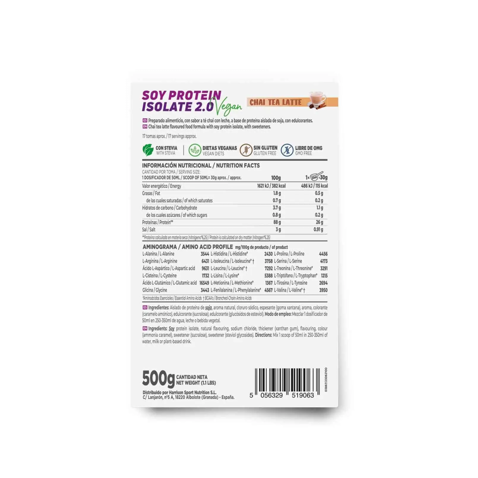 Proteína de soja aislada 2.0 | HSN 500 gr - Imagen 16