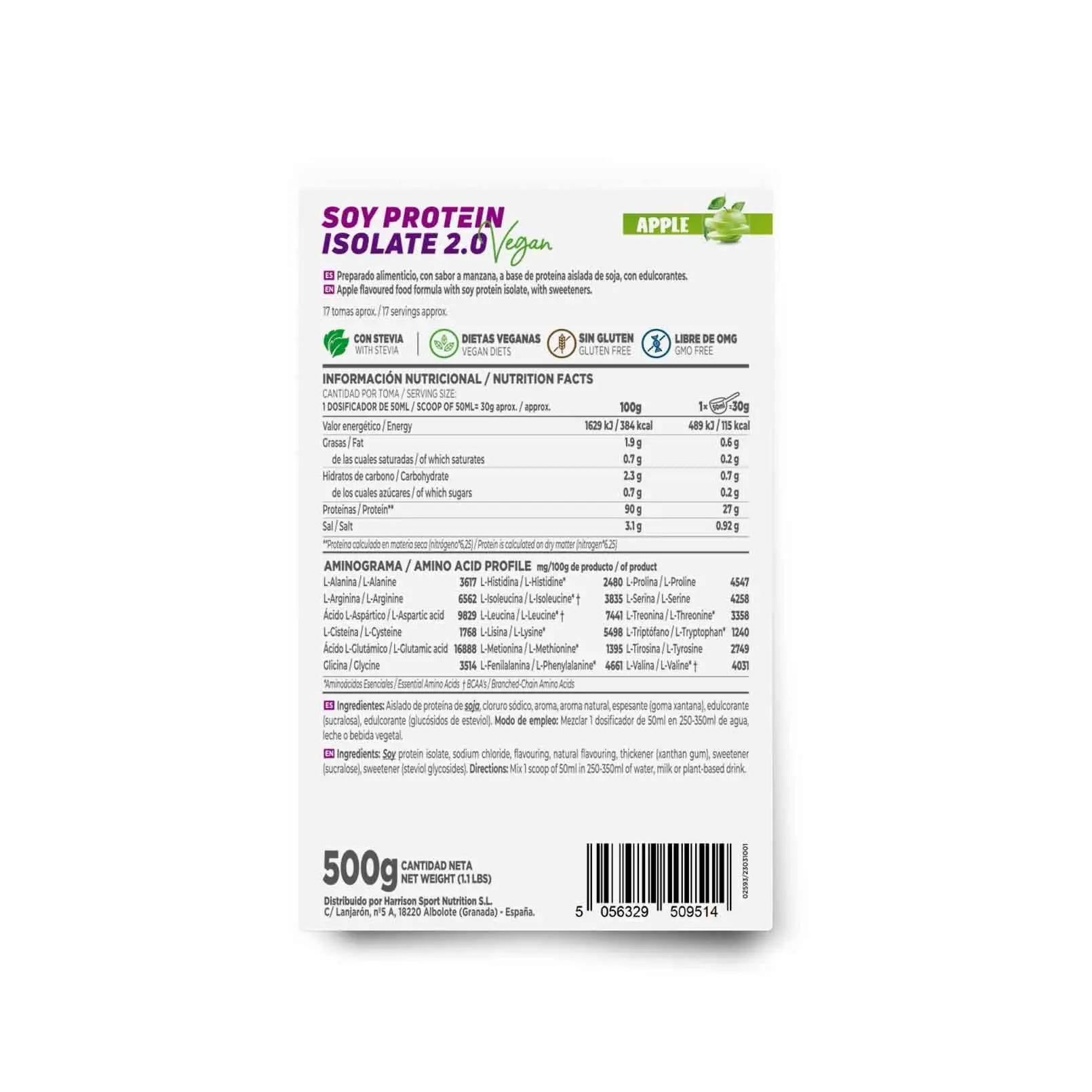 Proteína de soja aislada 2.0 | HSN 500 gr - Imagen 26